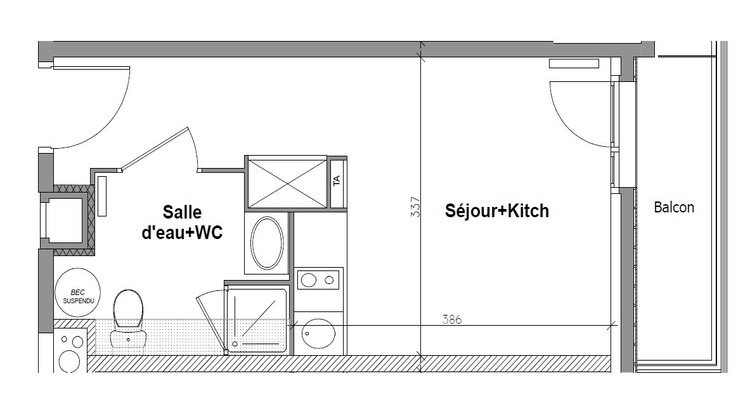 Ma-Cabane - Vente Appartement VILLENEUVE-LA-GARENNE, 21 m²