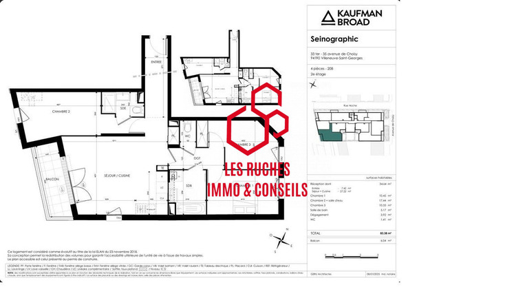 Ma-Cabane - Vente Appartement Villeneuve-Saint-Georges, 83 m²