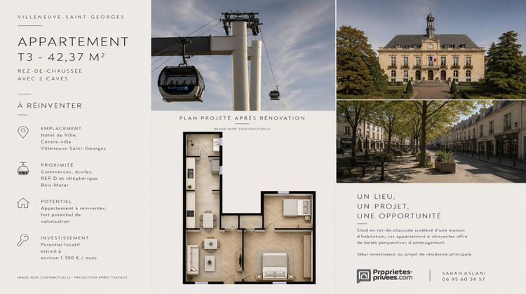 Ma-Cabane - Vente Appartement VILLENEUVE SAINT GEORGES, 42 m²