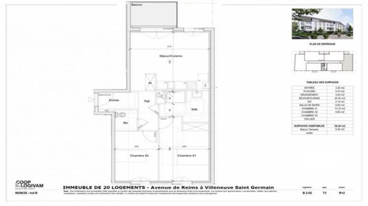 Ma-Cabane - Vente Appartement Villeneuve-Saint-Germain, 59 m²