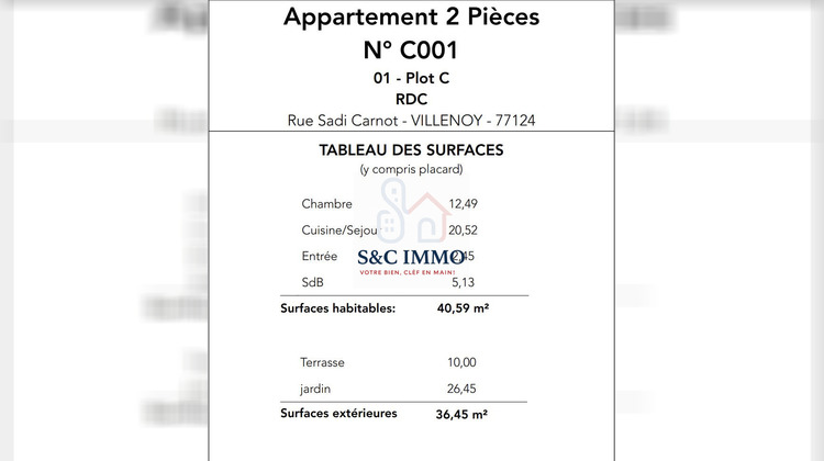 Ma-Cabane - Vente Appartement Villenoy, 40 m²