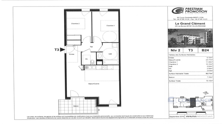 Ma-Cabane - Vente Appartement Villeurbanne, 63 m²