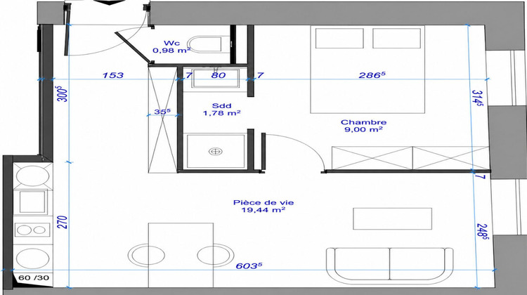 Ma-Cabane - Vente Appartement VILLEURBANNE, 32 m²
