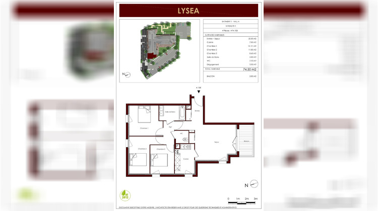 Ma-Cabane - Vente Appartement VILLIERS-LE-BEL, 74 m²