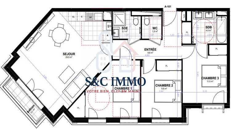 Ma-Cabane - Vente Appartement Villiers-sur-Marne, 81 m²