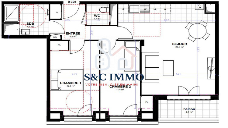 Ma-Cabane - Vente Appartement Villiers-sur-Marne, 63 m²
