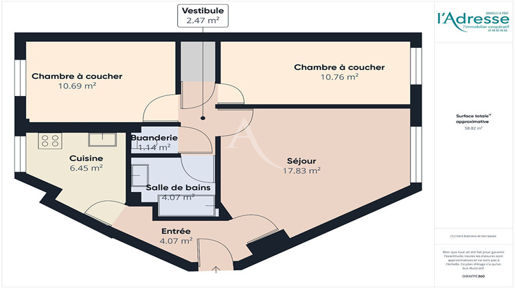 Ma-Cabane - Vente Appartement VITRY-SUR-SEINE, 59 m²