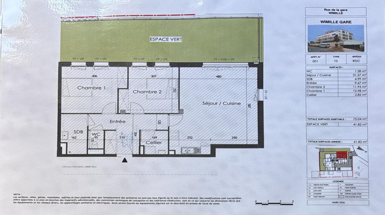 Ma-Cabane - Vente Appartement WIMILLE, 75 m²
