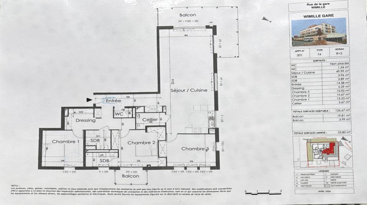 Ma-Cabane - Vente Appartement WIMILLE, 126 m²