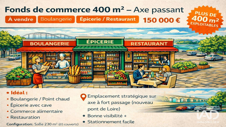 Ma-Cabane - Vente Boutique Jargeau, 400 m²