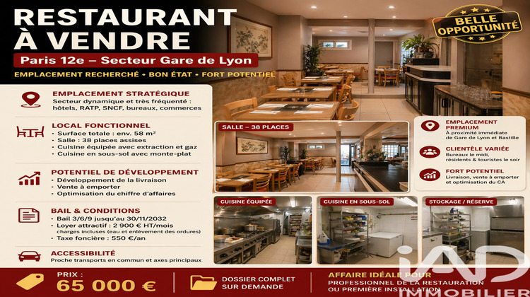 Ma-Cabane - Vente Boutique Paris, 58 m²