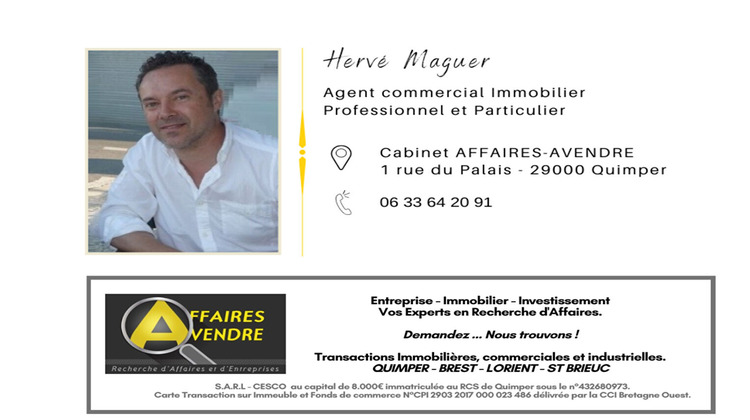 Ma-Cabane - Vente Boutique QUIMPER, 250 m²