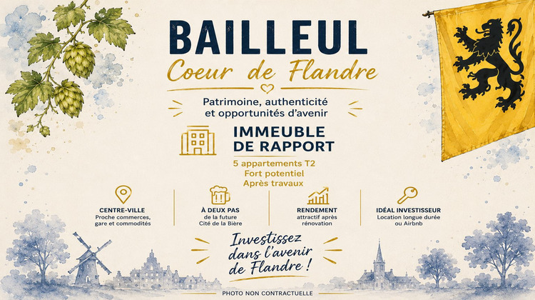 Ma-Cabane - Vente Immeuble Bailleul, 158 m²