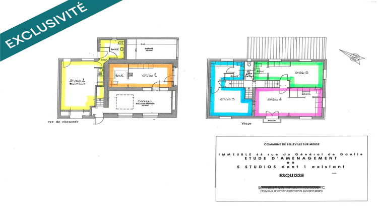 Ma-Cabane - Vente Immeuble Belleville-sur-Meuse, 181 m²