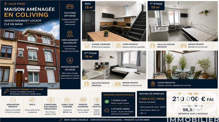 Ma-Cabane - Vente Immeuble Lille, 65 m²