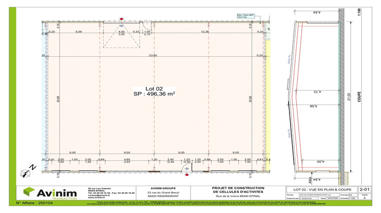 Ma-Cabane - Vente Local commercial Épinal, 496 m²