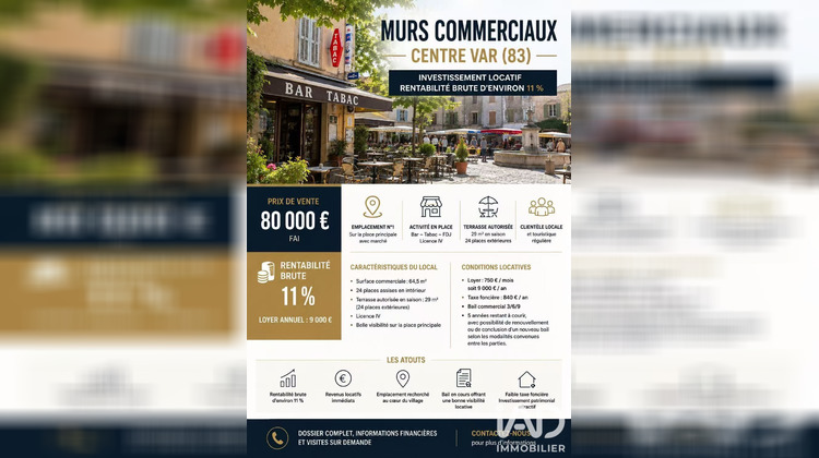 Ma-Cabane - Vente Local commercial Cabasse, 62 m²