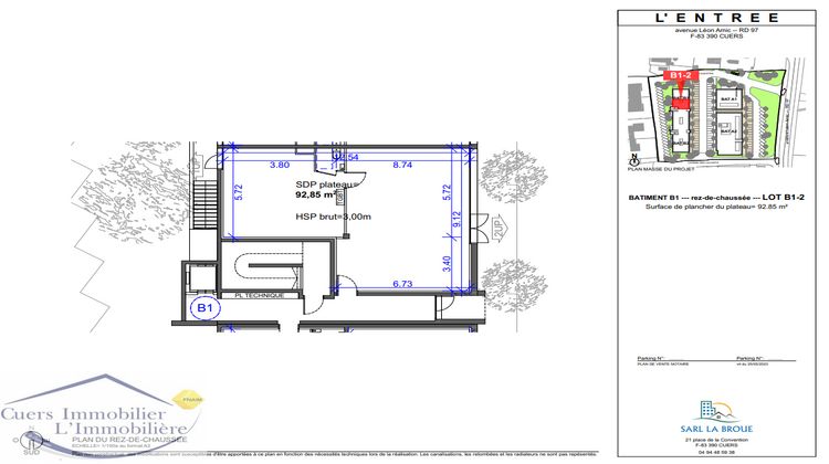 Ma-Cabane - Vente Local commercial Cuers, 92 m²