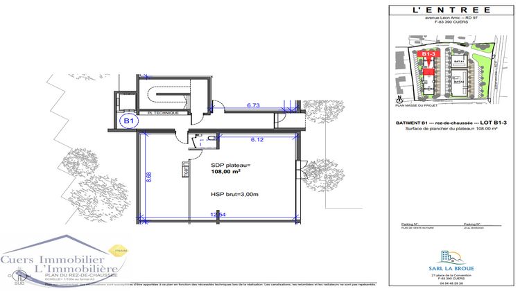 Ma-Cabane - Vente Local commercial Cuers, 108 m²