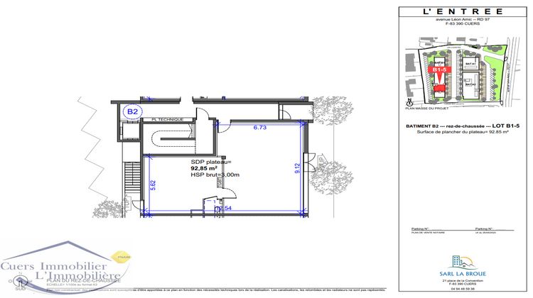 Ma-Cabane - Vente Local commercial Cuers, 92 m²