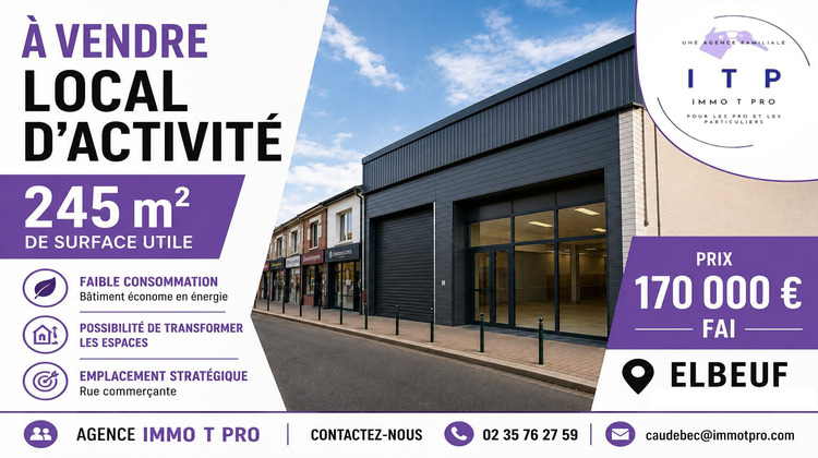 Ma-Cabane - Vente Local commercial Elbeuf, 245 m²