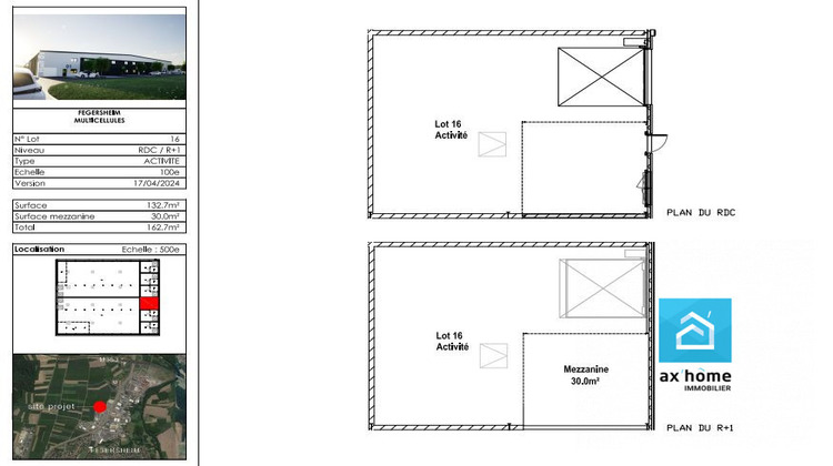 Ma-Cabane - Vente Local commercial Fegersheim, 163 m²