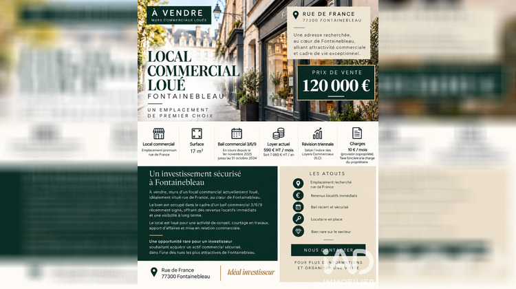 Ma-Cabane - Vente Local commercial Fontainebleau, 17 m²