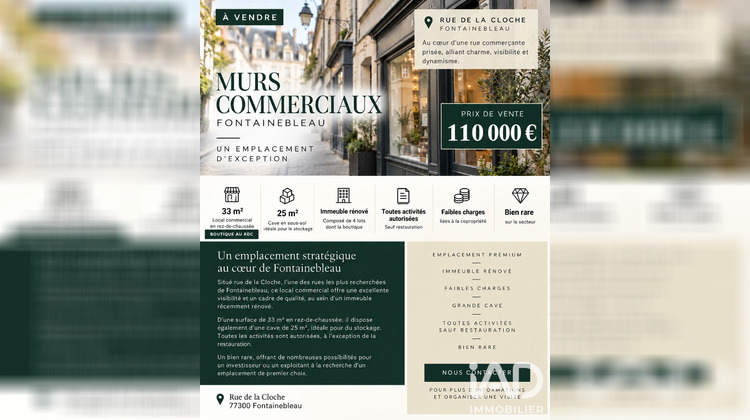 Ma-Cabane - Vente Local commercial Fontainebleau, 33 m²