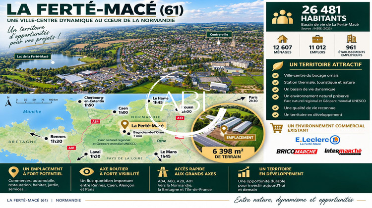 Ma-Cabane - Vente Local commercial La Ferté Macé, 1200 m²