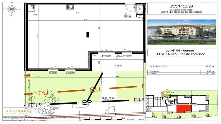 Ma-Cabane - Vente Local commercial LES ROCHES-DE-CONDRIEU, 69 m²