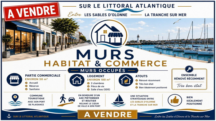 Ma-Cabane - Vente Local commercial Les Sables-d'Olonne, 97 m²