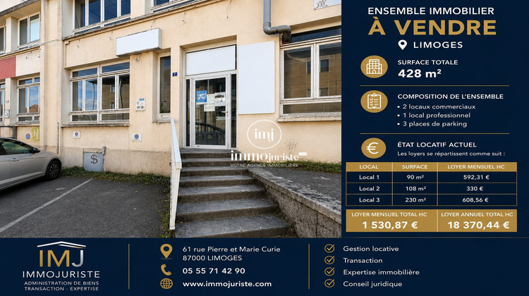 Ma-Cabane - Vente Local commercial Limoges, 428 m²