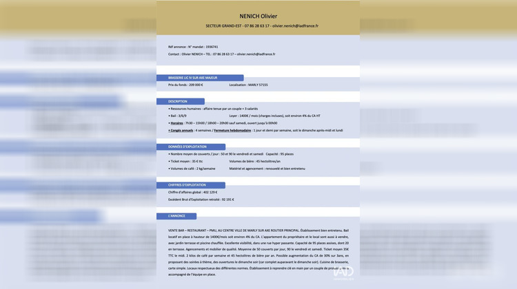 Ma-Cabane - Vente Local commercial Marly, 230 m²