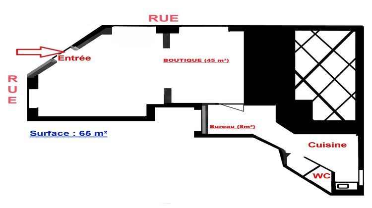 Ma-Cabane - Vente Local commercial Paris, 65 m²