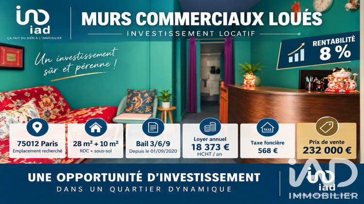 Ma-Cabane - Vente Local commercial Paris, 38 m²