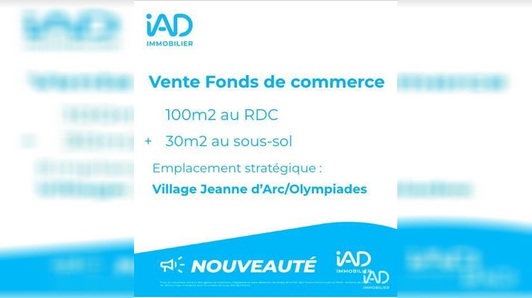 Ma-Cabane - Vente Local commercial Paris, 100 m²