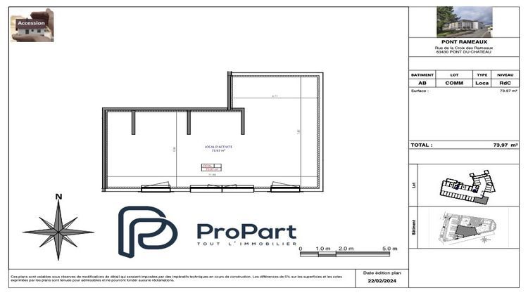 Ma-Cabane - Vente Local commercial Pont-du-Château, 74 m²