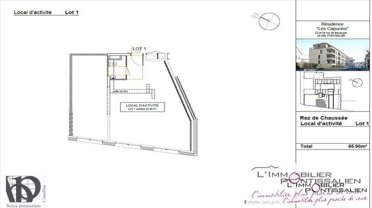 Ma-Cabane - Vente Local commercial Pontarlier, 65 m²