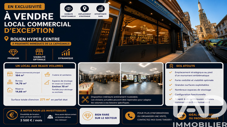 Ma-Cabane - Vente Local commercial Rouen, 271 m²