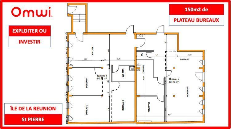 Ma-Cabane - Vente Local commercial SAINT-PIERRE, 150 m²