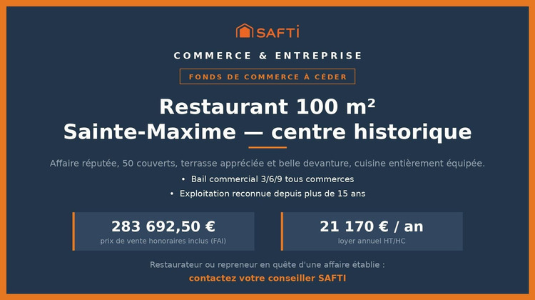 Ma-Cabane - Vente Local commercial Sainte-Maxime, 100 m²