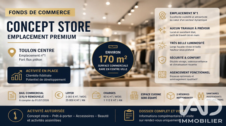 Ma-Cabane - Vente Local commercial Toulon, 170 m²