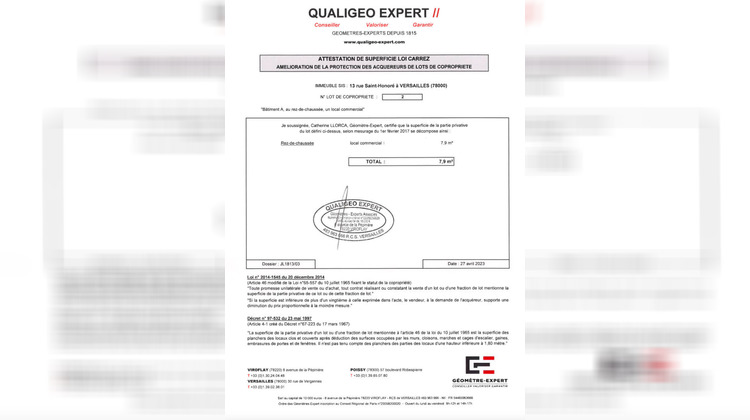 Ma-Cabane - Vente Local commercial VERSAILLES, 17 m²