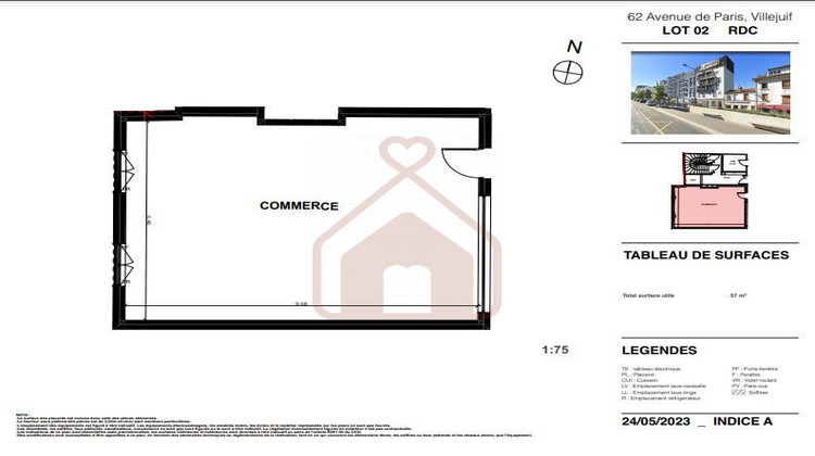 Ma-Cabane - Vente Local commercial Villejuif, 58 m²