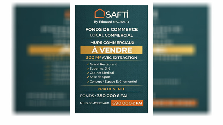 Ma-Cabane - Vente Local commercial Villemomble, 300 m²