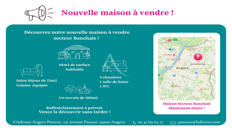 Ma-Cabane - Vente Maison ANGERS, 64 m²