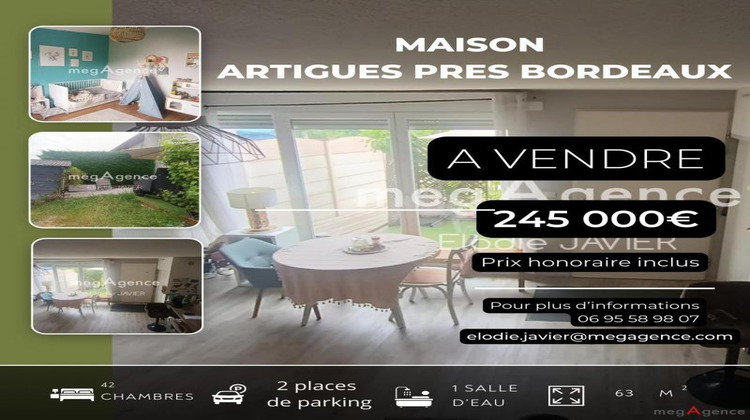 Ma-Cabane - Vente Maison ARTIGUES PRES BORDEAUX, 64 m²