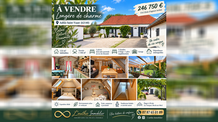 Ma-Cabane - Vente Maison Aubin-Saint-Vaast, 133 m²