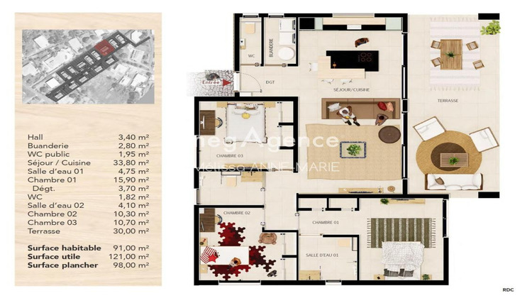 Ma-Cabane - Vente Maison BAIE MAHAULT, 91 m²