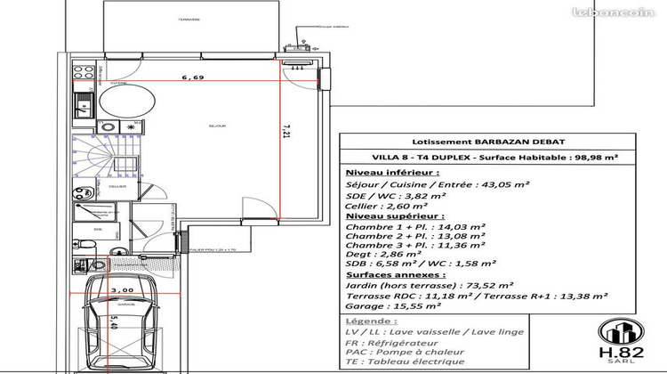 Ma-Cabane - Vente Maison Barbazan-Debat, 98 m²